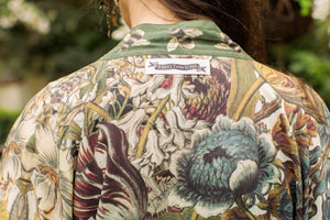 Love Grows Wild Floral Bamboo Cropped Kimono with Bees