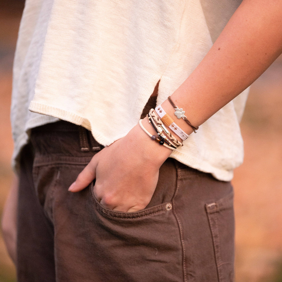 Paws Hair Tie Bracelet Set