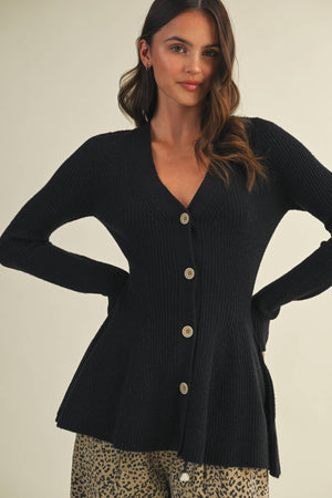 V-Neck Hourglass Sweater Cardigan