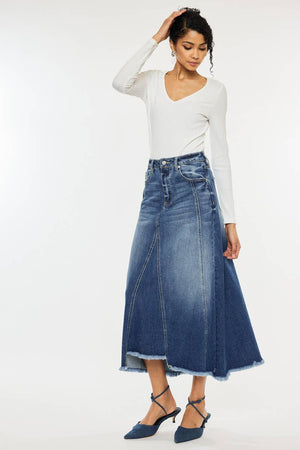 Mid length Denim skirt