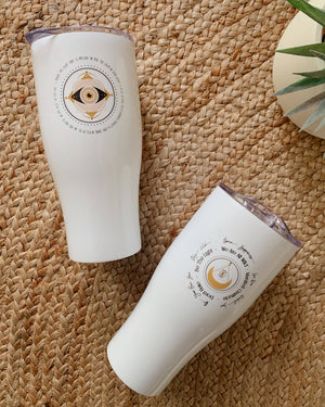 Stainless Steel Travel Mug & Sticker Set