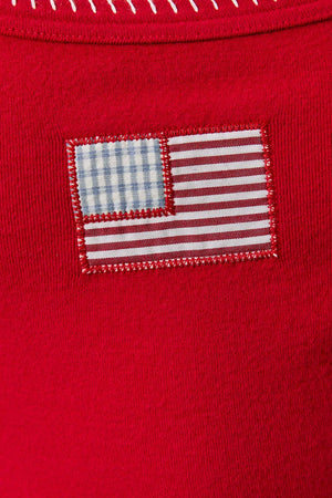 TANK TOP WITH AMERICAN FLAG ON FRONT