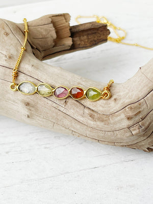 Watermelon Tourmaline Gemstone Necklace