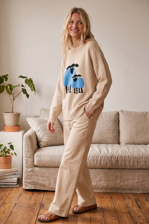 Sheep Graphic Oversized Sweater