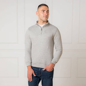 Quilted Half Zip Pullover