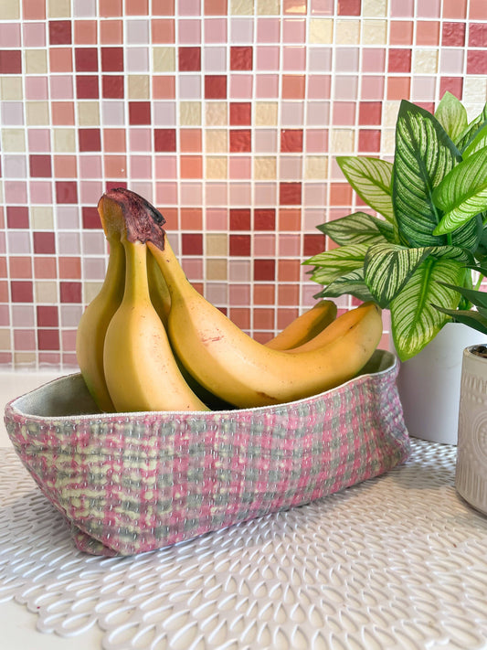 Vintage Kantha Bread Basket - Small