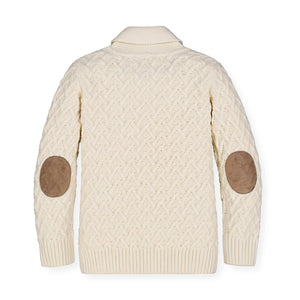 Shawl Collar Organic Cable Sweater