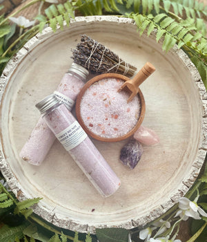 Forget Me Not and Lavender Herbal Bath Salt Tube