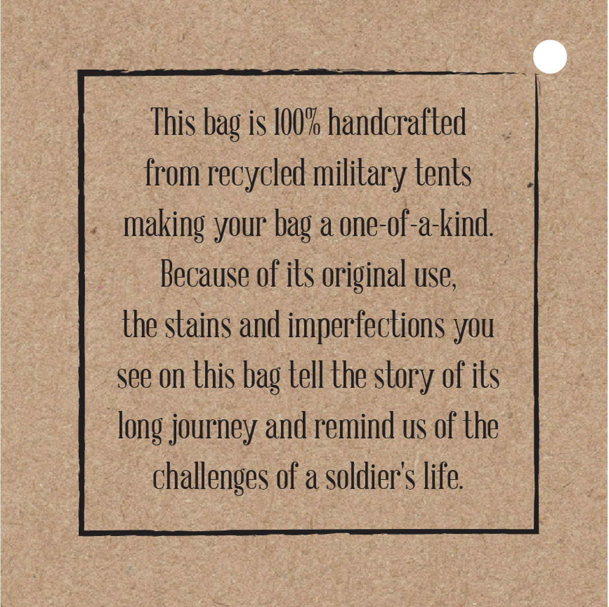 Recycled Military Tent Crossbody with Vintage Fabric