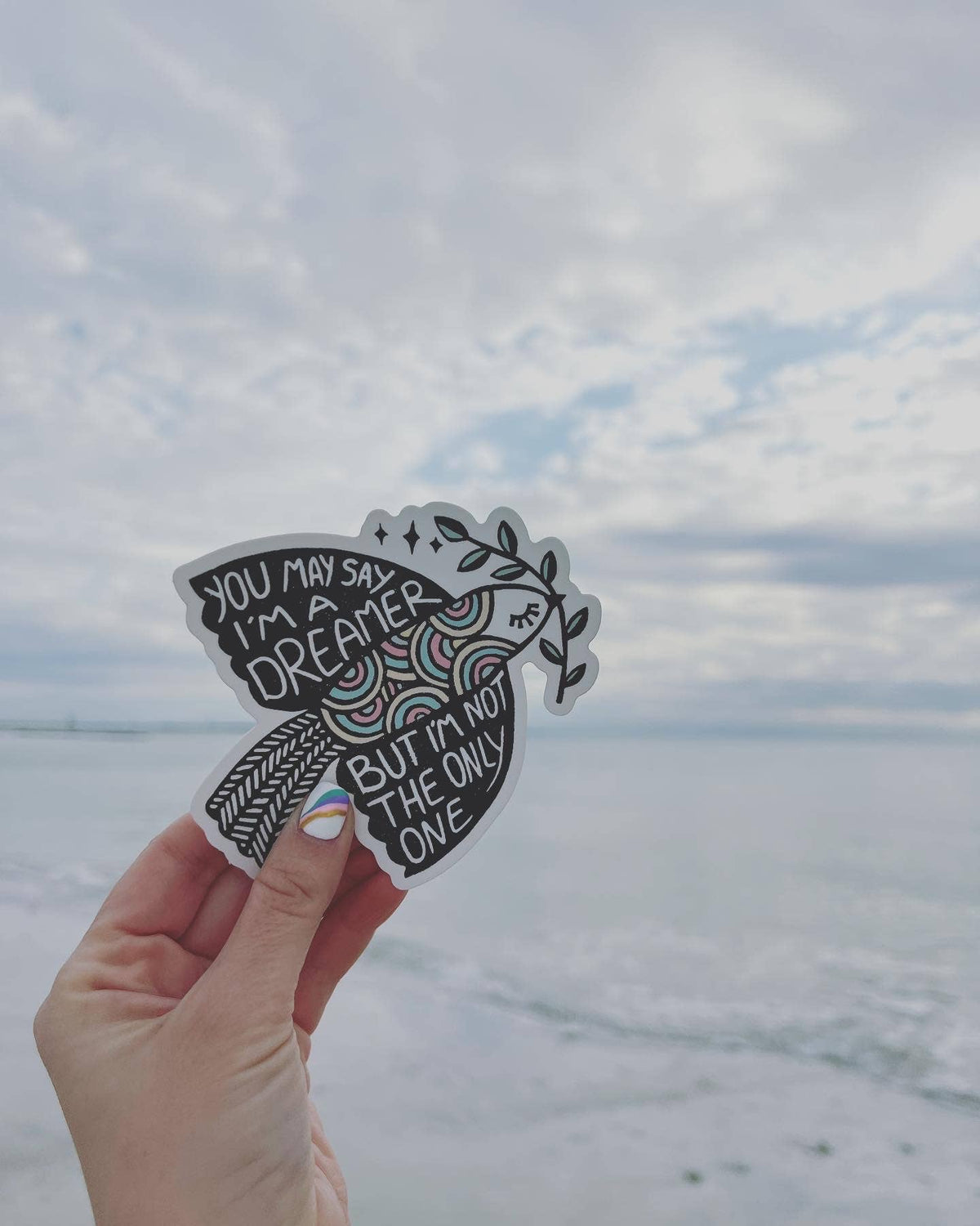 Peace Dove Decorative Stickers, Hippie Bird Stickers