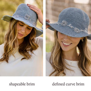 Fleur Slate Cloud Sun Hat UPF 35