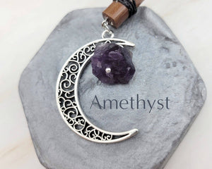 Gemstone Moon Hair Sticks - Moon / Wisdom