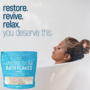 Unscented Magnesium Bath Flakes with Dead Sea Salts, 3 lb