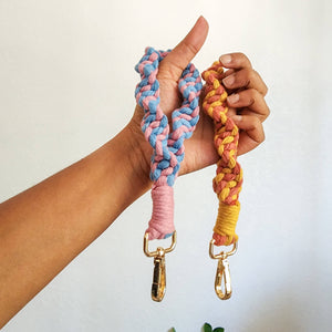 Macrame Dual-Toned Twisted Cotton Wristlet