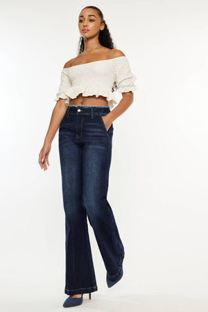 High Rise Wide Flare Jean