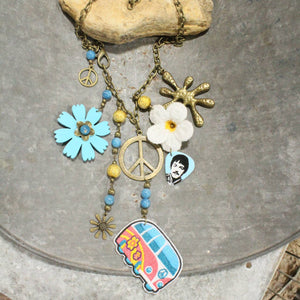 On The Road with The Beatles Retro Charm Necklace