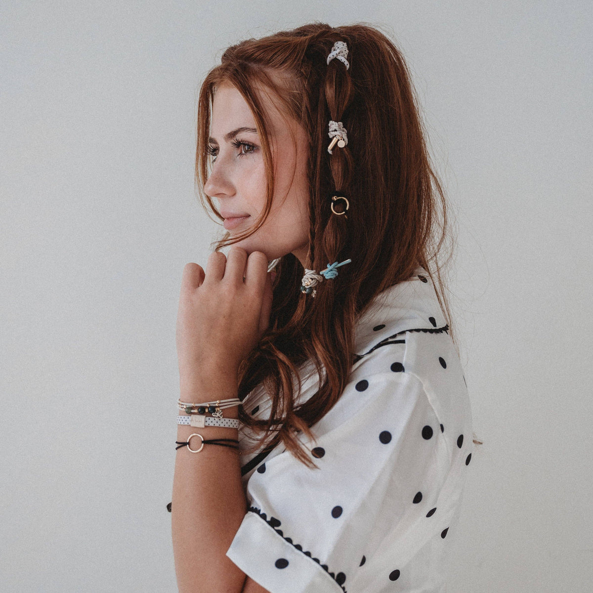 Flirt Polka Dot Hair Tie Bracelet Set