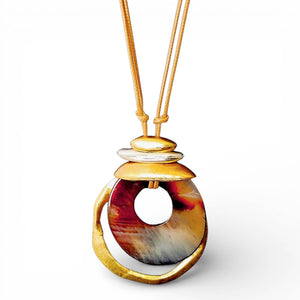 Chunky Boho Western Tortoise Pendant Necklace | Coastal