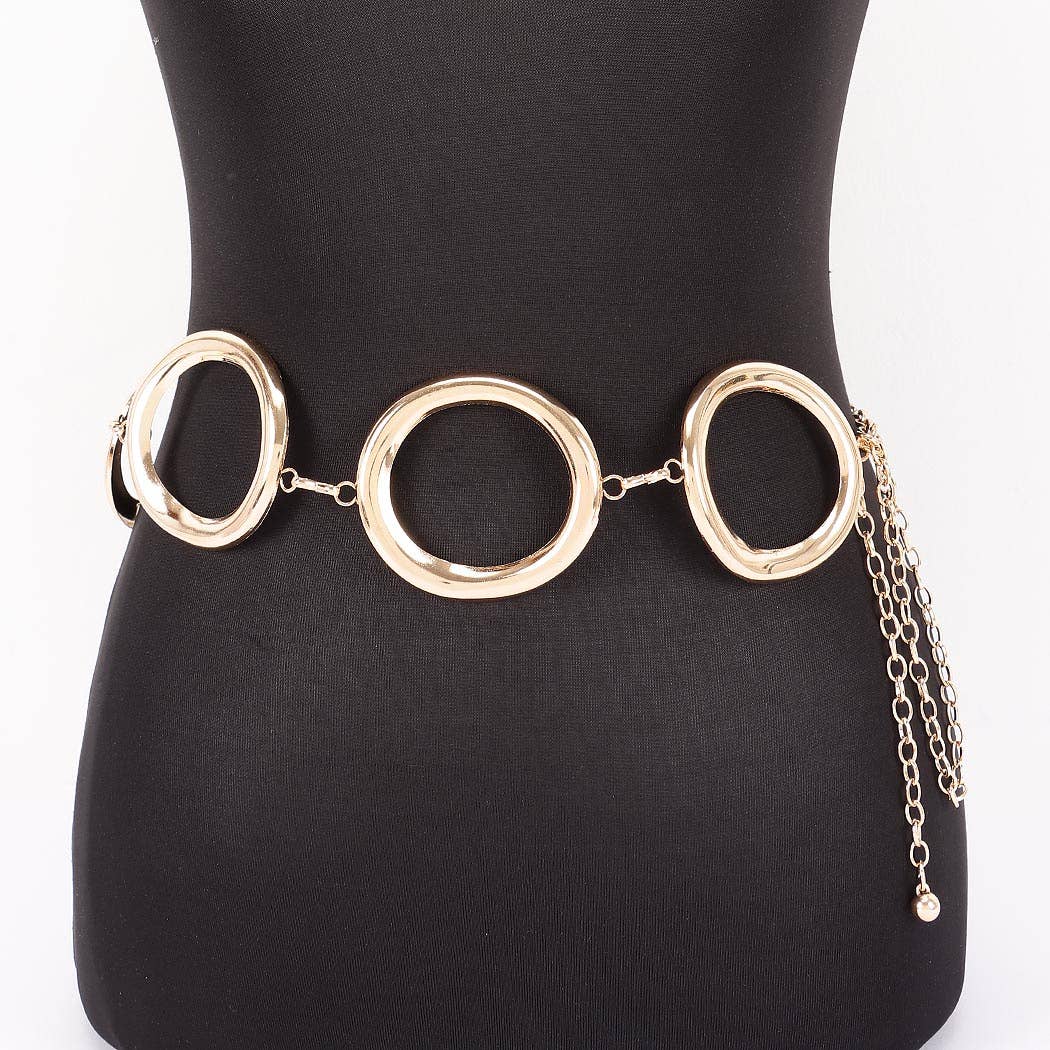 Oval Link Chain Belt – Gold