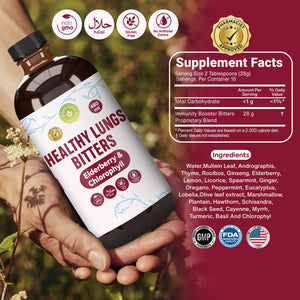 Healthy Lungs Bitters with Elderberry & Chlorophyll