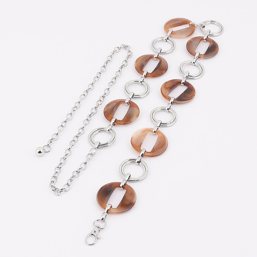 Hollow Disc & Double Ring Link Waist Chain