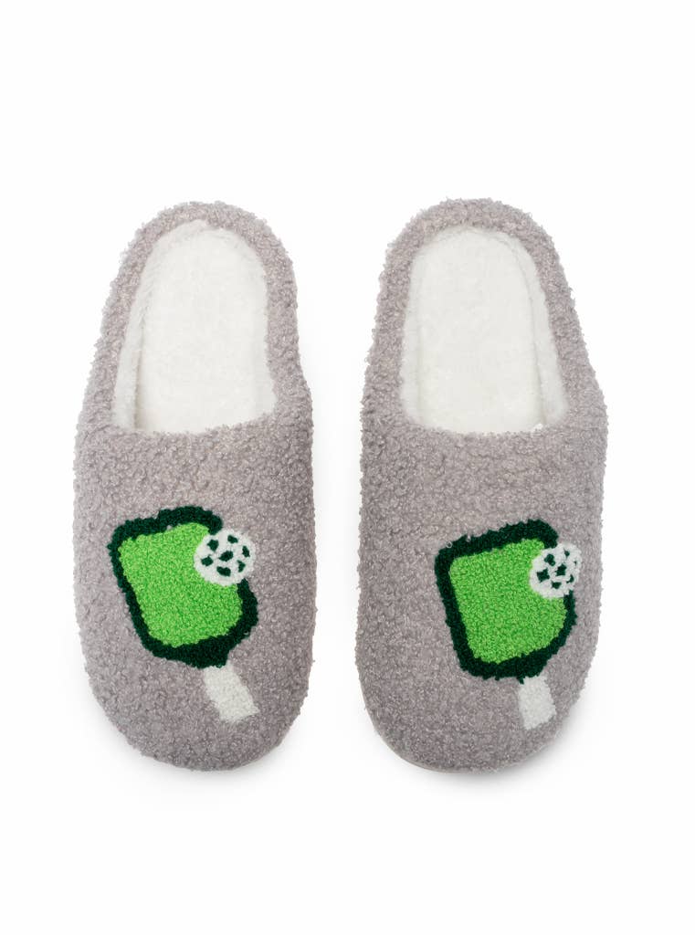 Pickleball Indoor/Outdoor Slippers – Gray