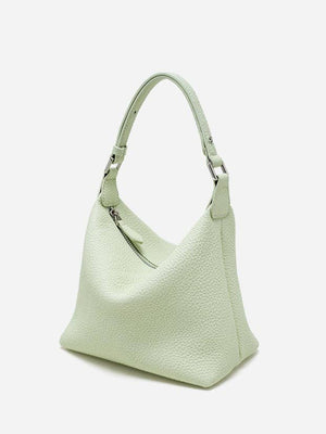 Leather Hobo Shoulder Bag with Soft Pillow Silhouette