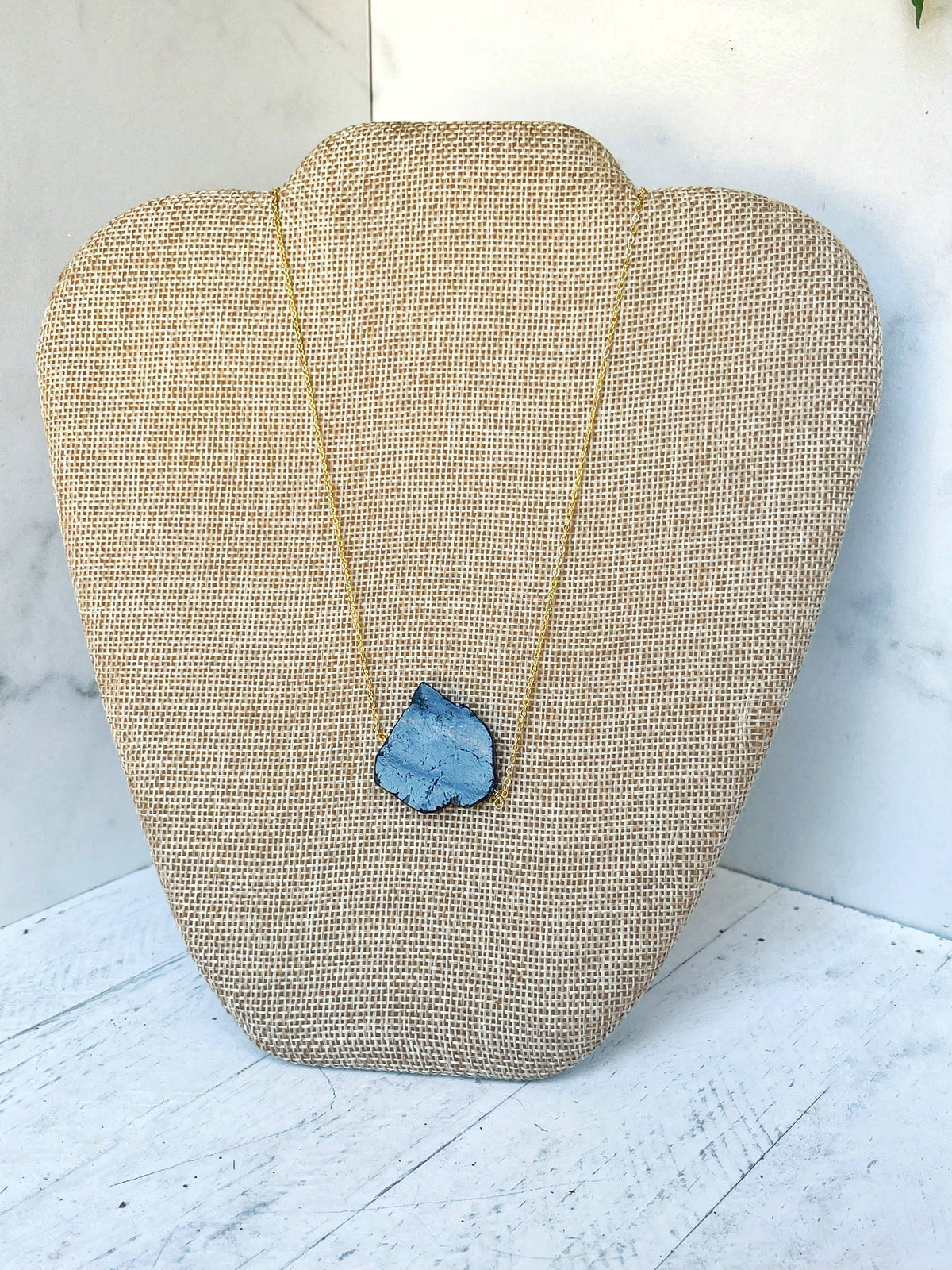 Obsidian Slab Necklace