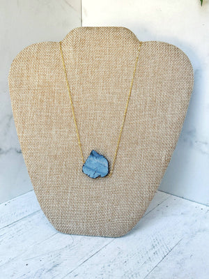 Obsidian Slab Necklace