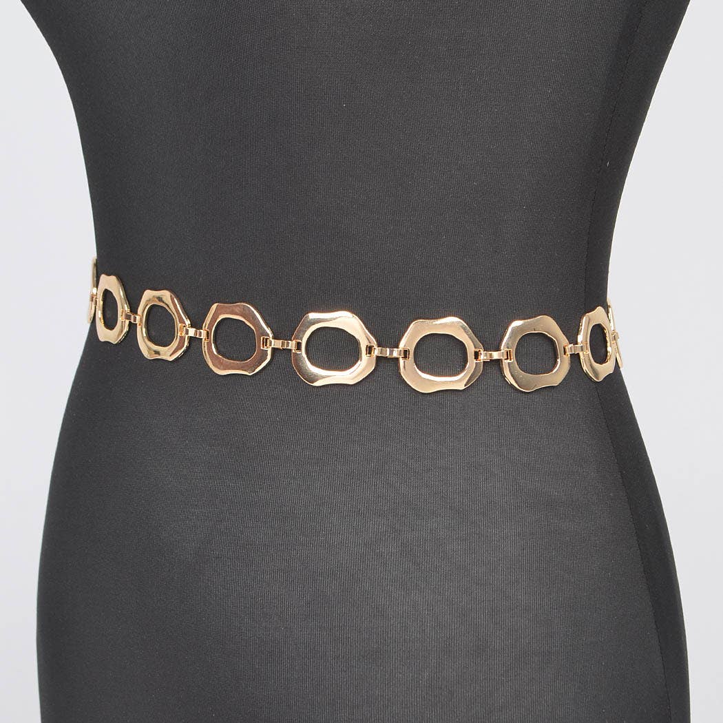 Hammered Plus Size Chain Belt