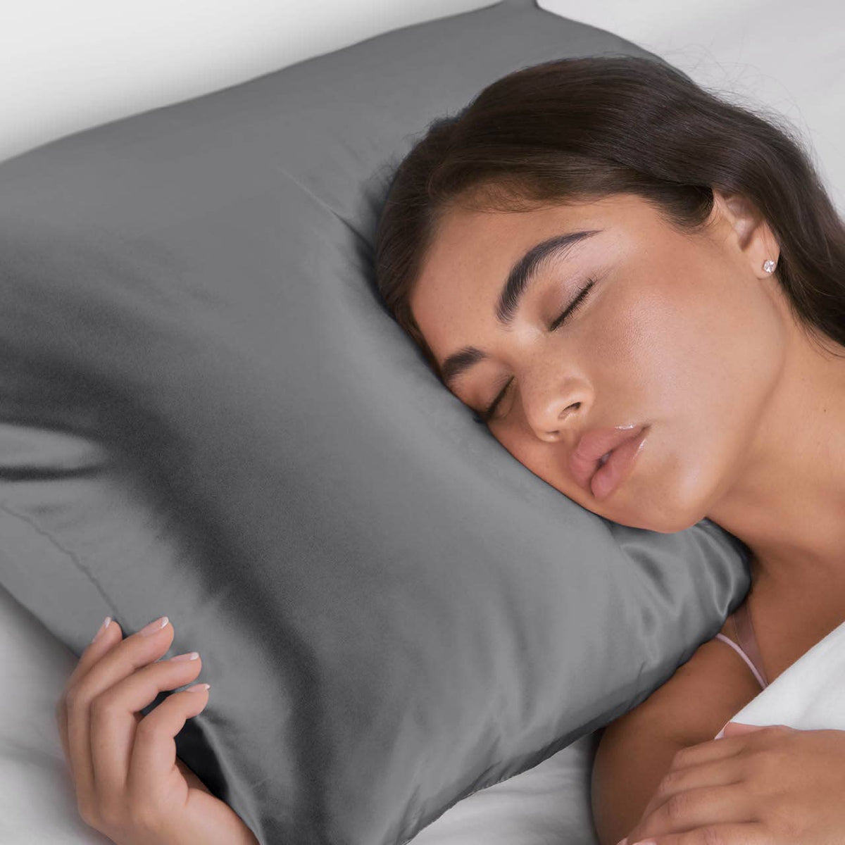 Satin Pillowcase Standard – Charcoal