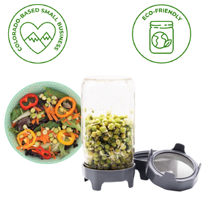 Rust Proof Sprouting Lid with Built-In Stand for Wide Mouth Mason Jars