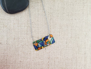 Copper & Stainless Steel Bar Necklace