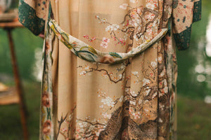 Fable Opera Duster Kimono Robe - Deer, Moon and Blossom