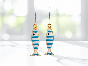 Fish Earrings, Nautical Earrings, Coastal Jewelry