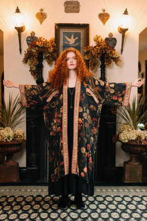 Heart of Gold Opera Duster Kimono Robe - Sacred Heart