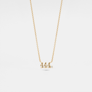Dainty Angel Number Charm Necklace in 925 Sterling Silver