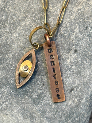 Manifest and Third Eye Charm Necklace - Made By Survivors