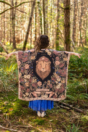Lionheart Bohemian Goddess Starduster Kimono with botanicals