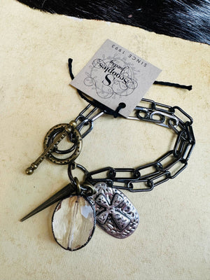 Gorgeous Gunmetal Crystal Necklace