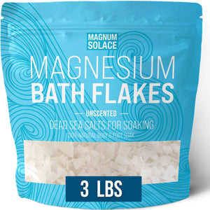 Unscented Magnesium Bath Flakes with Dead Sea Salts, 3 lb