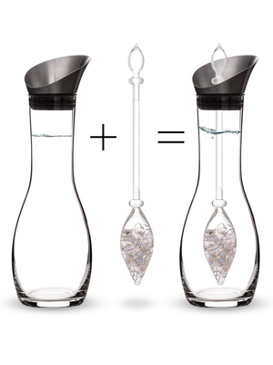 VitaJuwel Gemstone Vial-- Luna (Moonstone & Clear Quartz)