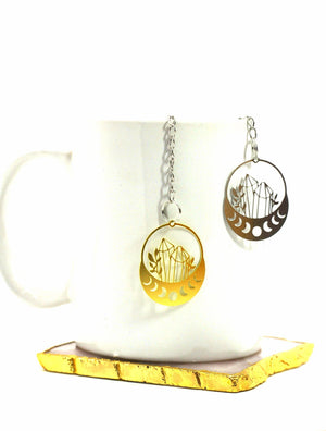 Crystals & Moon Cycle Loose Leaf Tea Infuser