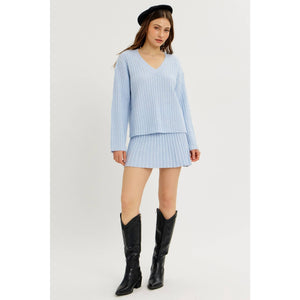 Cloud Soft Oversized V-Neck Sweater with Bell Sleeves