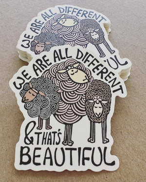 Different Is Beautiful Decorative Stickers