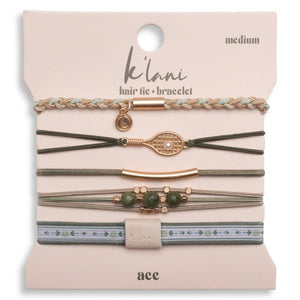Ace Tennis Hair Tie Bracelet Set