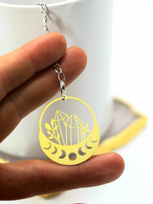 Golden Crystals & Moon Cycle Loose Leaf Tea Infuser