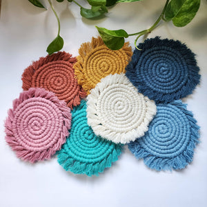 Handwoven Macrame Boho Coaster