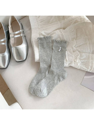 Rufia - Delicate Trim Rib Crew Socks