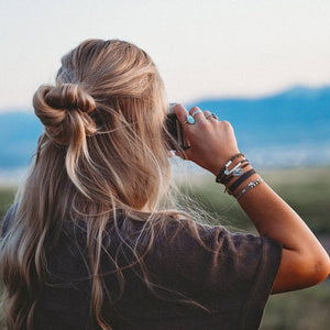 Roam Buffalo Charm Hair Tie Bracelet Set